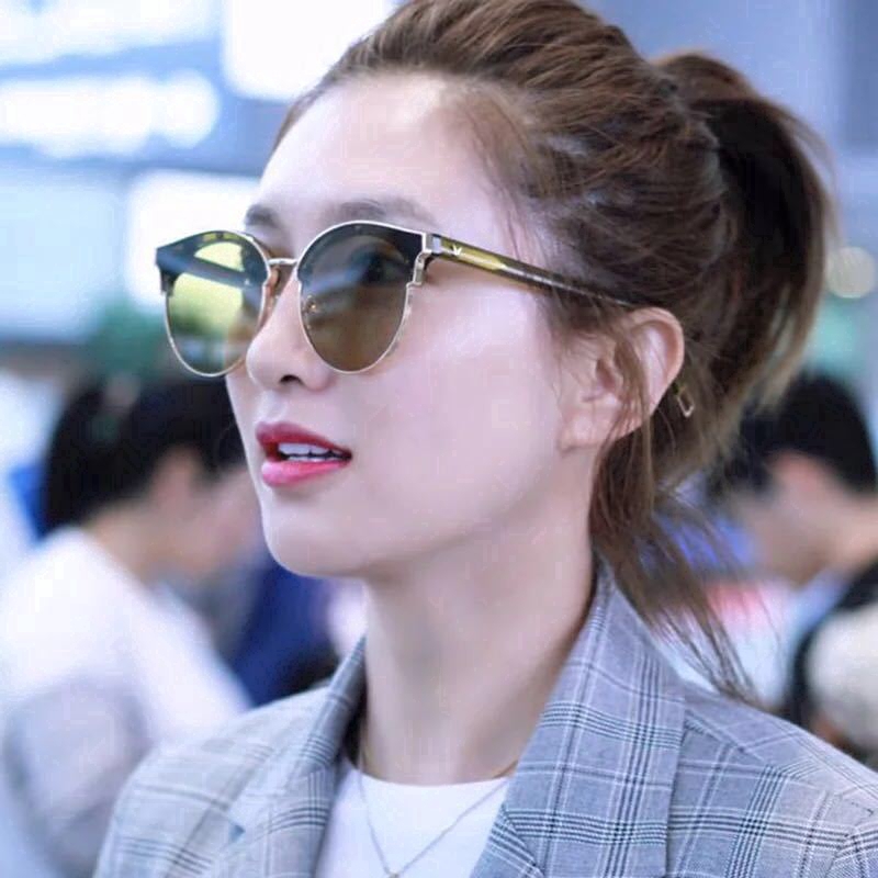 2018 New Sunglasses Round Face Thin Korean Fashion Sunglasses