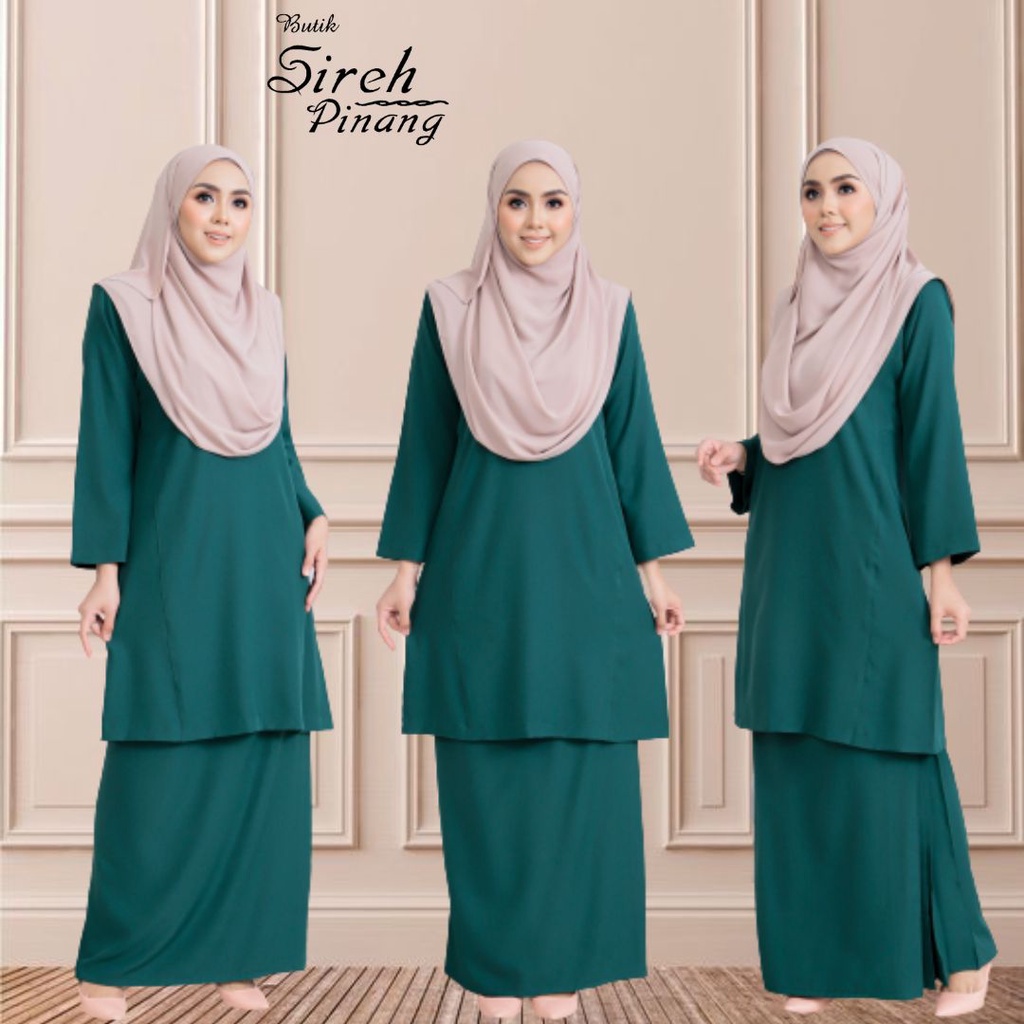 Baju Kurung Pahang Crepe Plain by Butik Sireh Pinang