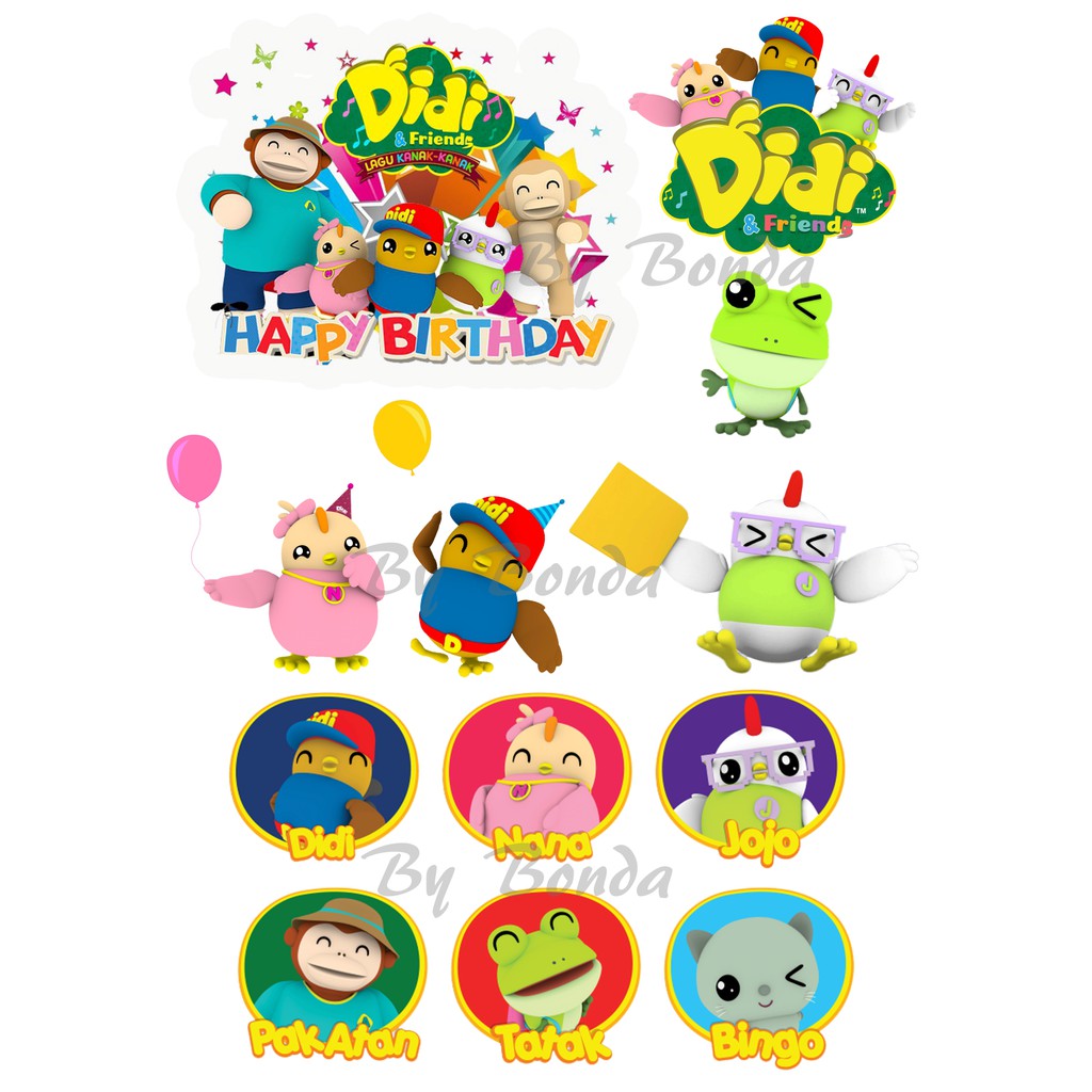 Didi and Friends Cake Topper | Shopee Malaysia