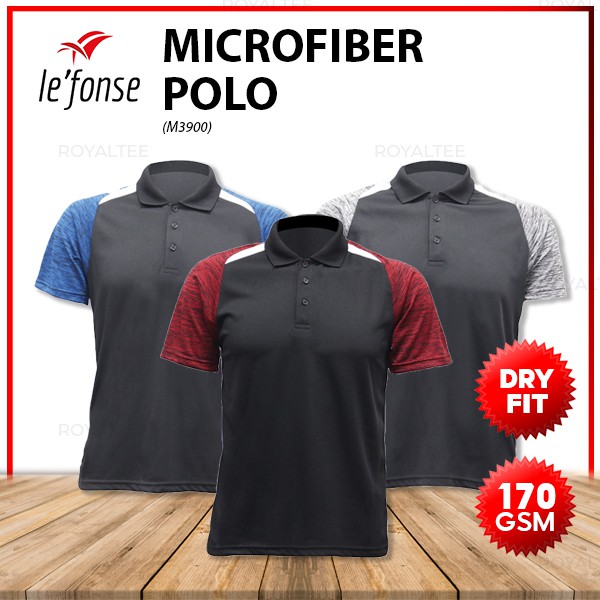 LEFONSE Microfiber Polo Collar Kolar Dry Fit T-Shirt Baju Tees Red ...