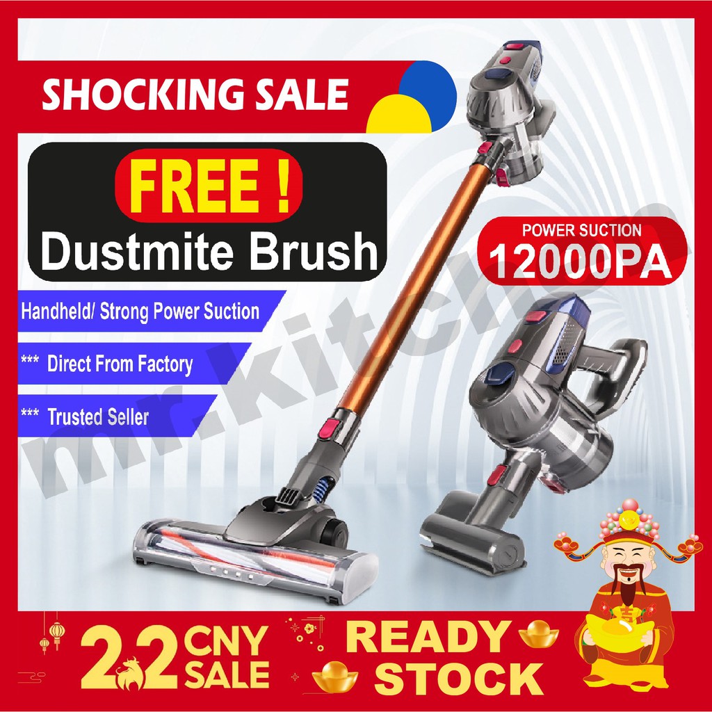 💥Ready Stock💥New Dyson Style Wireless Cordless Vacuum Cleaner Dust-mite ...