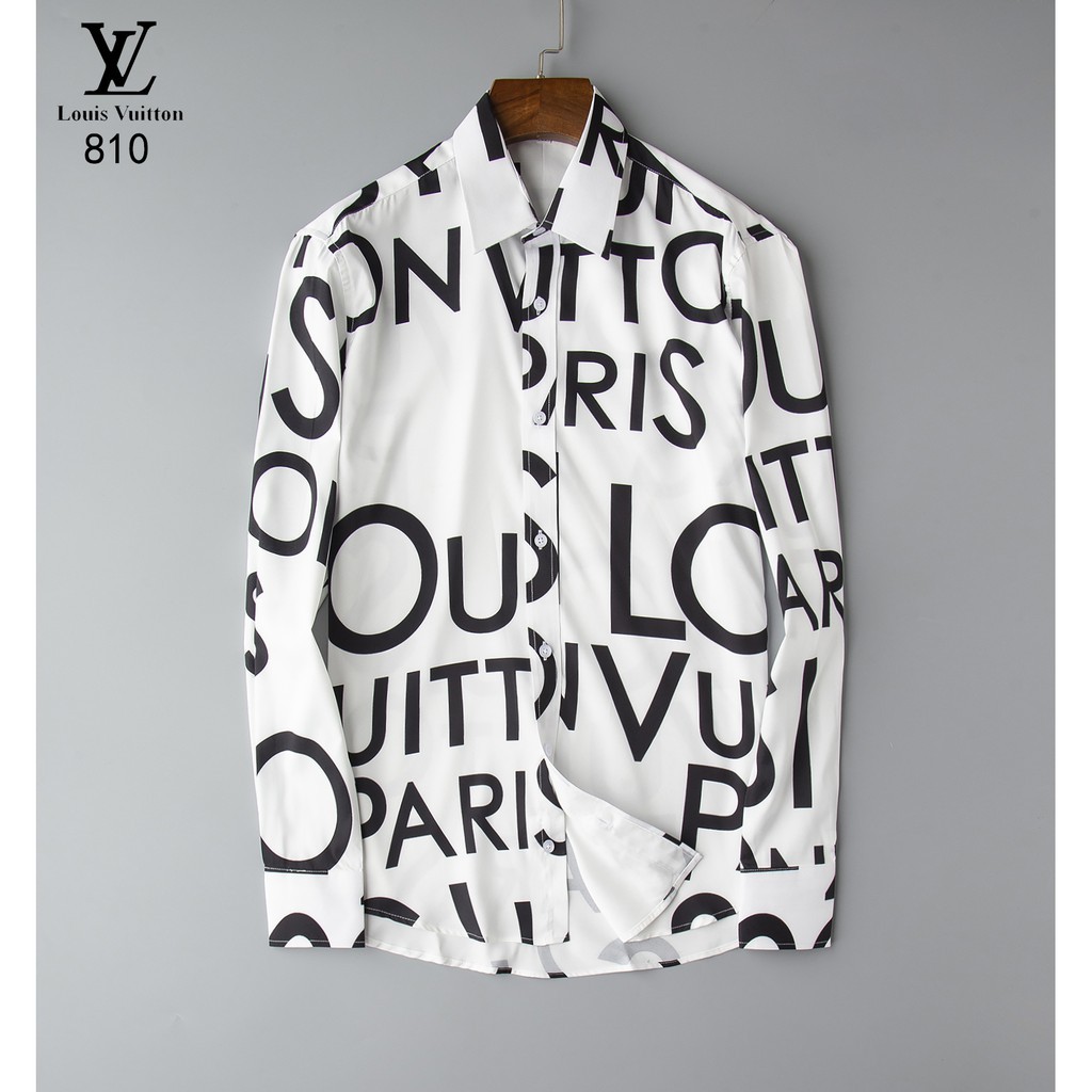 LOUIS VUITTON LV MEN'S COTTON GRAFFITI LONG SLEEVE SHIRT TOP S-XXXL ...