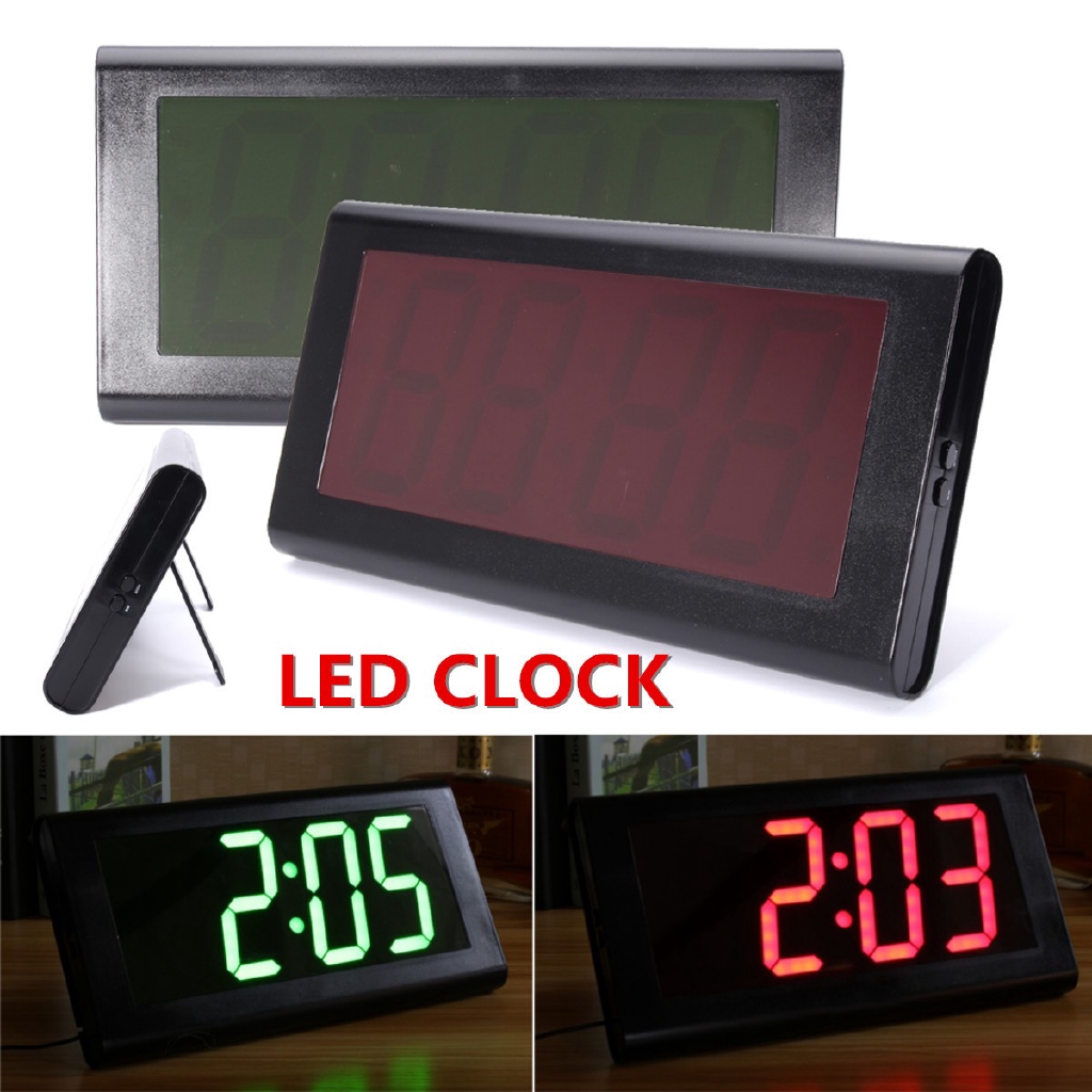 3d Modern Digital Large Led Light Desk Wall Clock Display Watch Shopee Malaysia