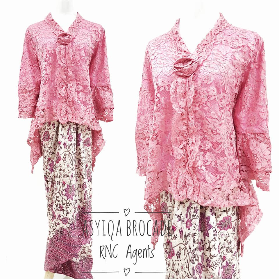  Baju  Kebaya  Kurung Moden Brocade Lace With Pario Skirt  