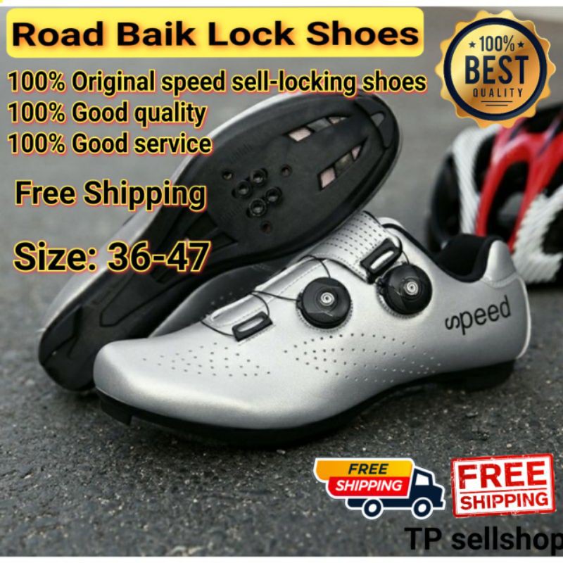 Road bike riding shoes hardsoled men's bicycle professional lock shoes
