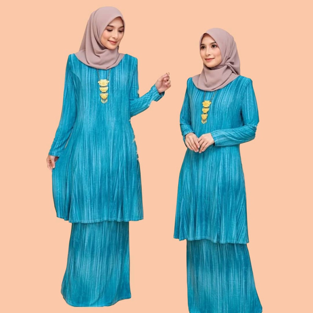 Baju Kurung Riau Lycra Ironless Harina Ready Stock Shopee Malaysia