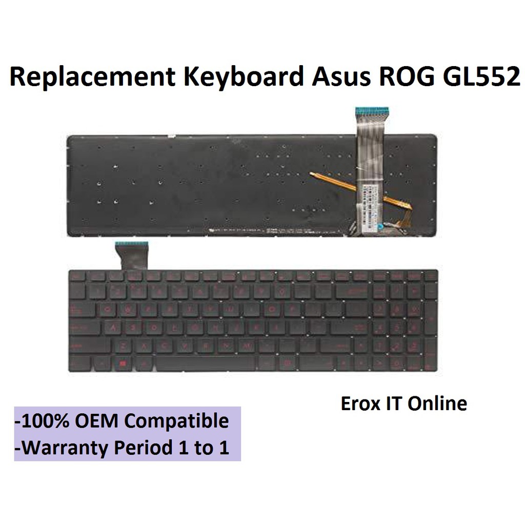 Asus ROG GL552 GL552JX GL552VW GL552VX Keyboard US | Shopee Malaysia