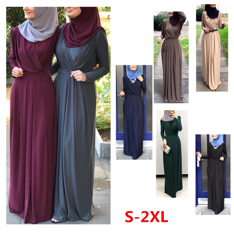 Eid Mubarak Kaftan Dubai Abaya Turkey Muslim Fashion Dress Islam Clothing Abayas Maxi African Dresses