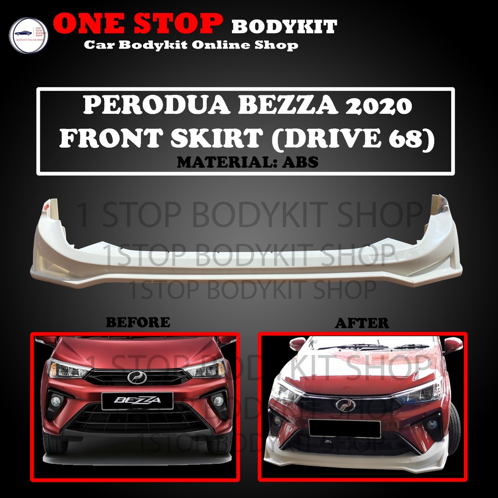PERODUA BEZZA 2020 FULL SET BODYKIT (D68) ABS SKIRT LIP BODYKIT (FRONT ...