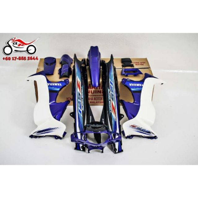 Coverset 125z Zr Hly Biru Robot Z Termasuk Sticker Dan Spoiler Shopee Malaysia