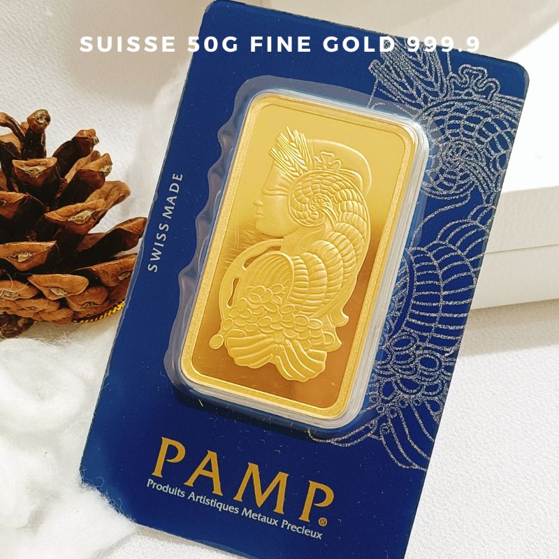 VINDYMY 999 GOLDBAR SWISS PAMP 50g