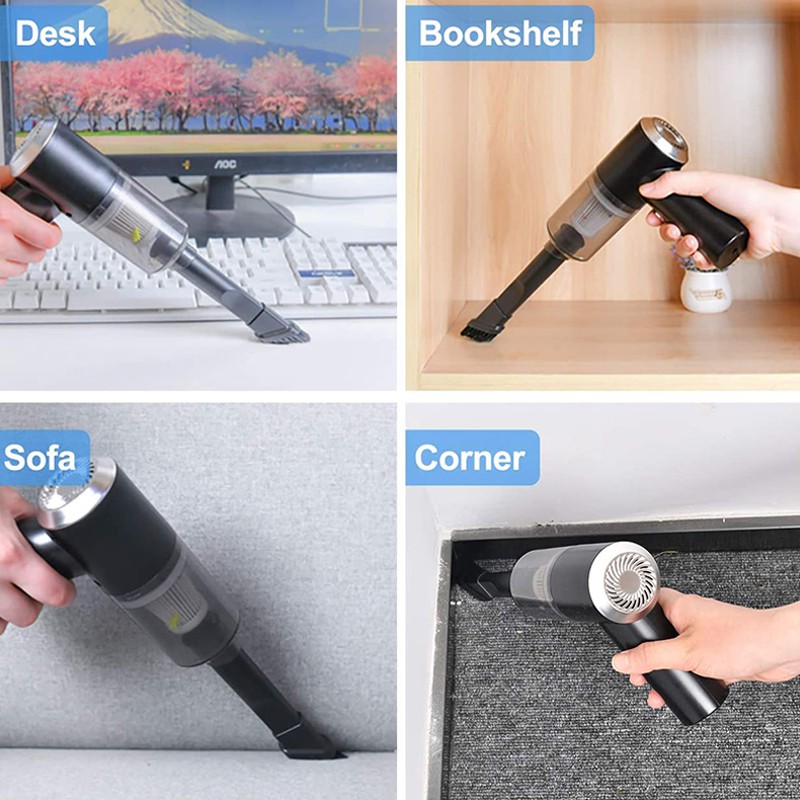 Mini Cordless Vacuum Cleaner Rechargeable Wireless Vacum Cleaner for Students Home Car Office Handheld Strong Suction