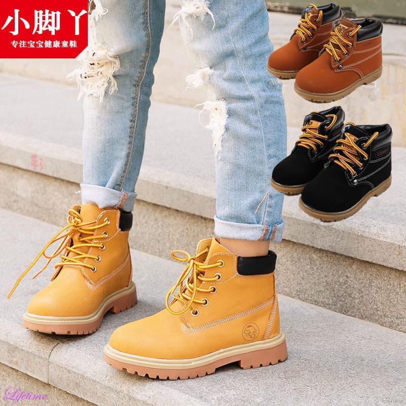 Kids Winter FashionLeather Snow Boots For Girls Boys New Warm Boots Shoes kasut bayi