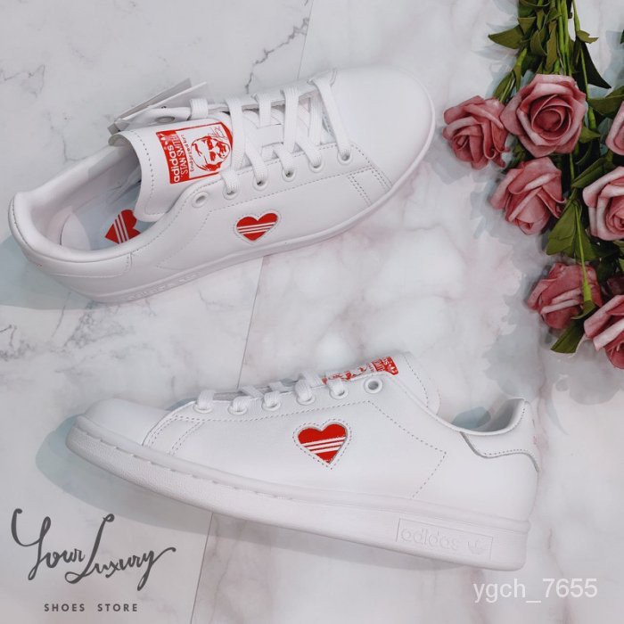 presumir Ánimo diamante 100% Original ✣Brand new authentic Adidas Originals STAN SMITH white couple  models red love G27893 | Shopee Malaysia