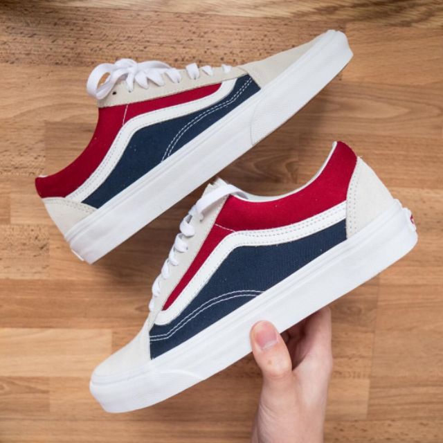 Original Authentic Vans Old Skool Retro Block Pepsi Sneaker Men Women  Fashion | Shopee Malaysia