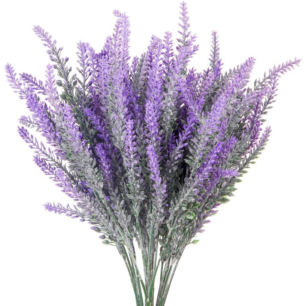 Artificial Plants Lavender Bouquet Faux Plastic Flowers Fake Flowers ...