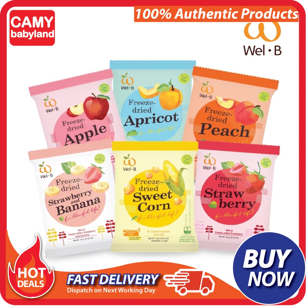 Wel B - Freeze Dried Fruit (14g) - Assorted Flavours | Shopee Malaysia