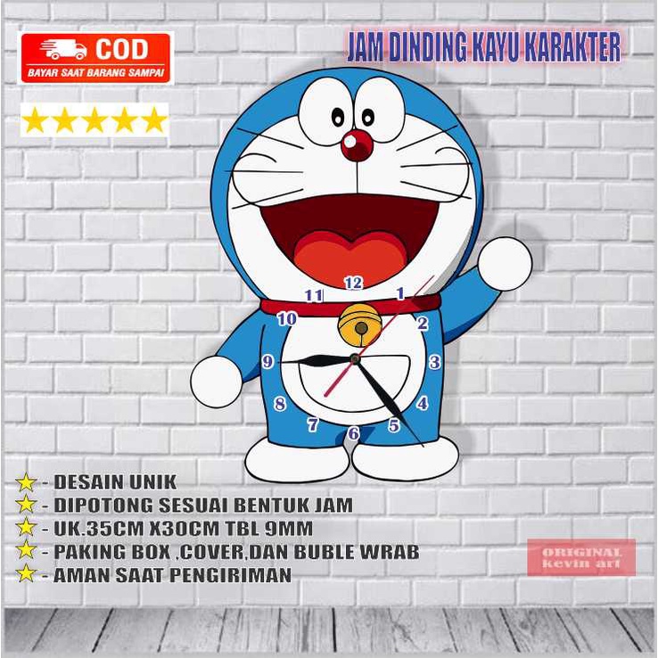 Buy Character DORAEMON Wall Clock Unique Big Wood VINTAGE SOUVENIR 
