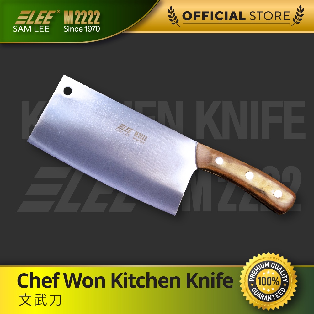 SAMLEE M2222 HQ] Chef Won Kitchen Knife | Pisau Chef Won | Pisau_Dapur |  文武刀 STAINLESS STEEL | Shopee Malaysia
