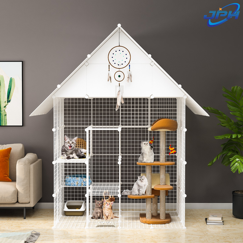 cat cage with litter box