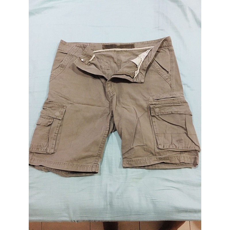 camel cargo shorts