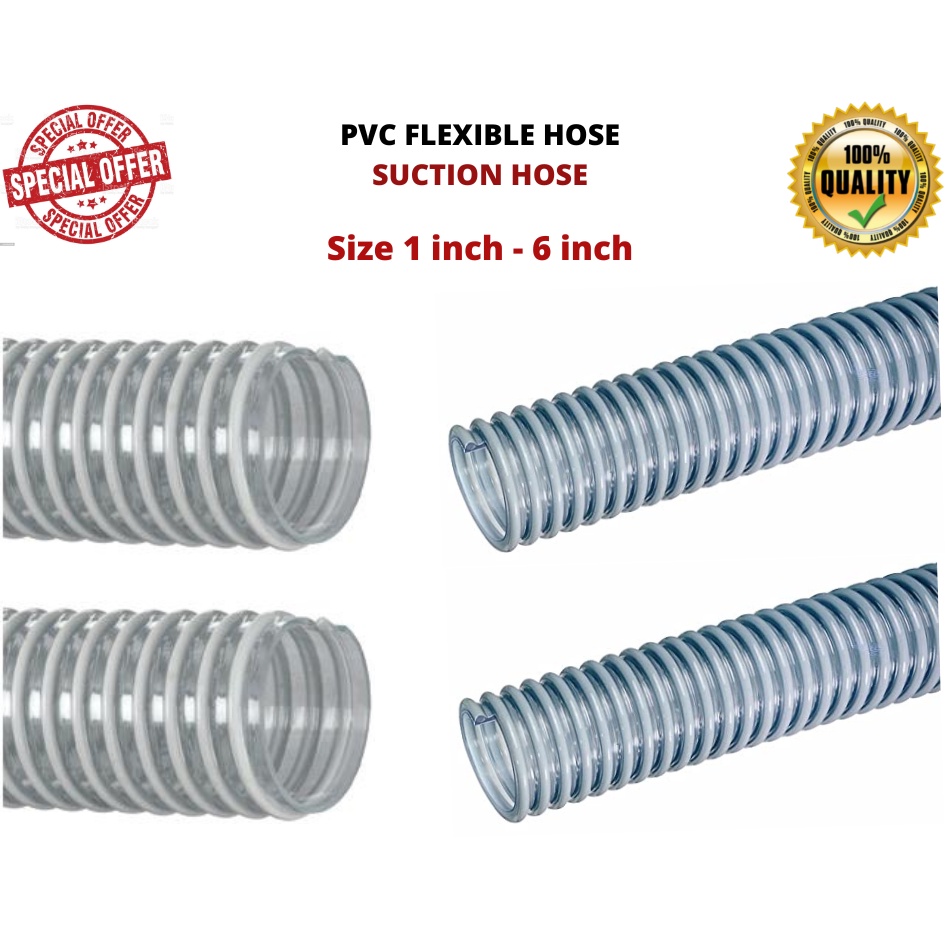 [READY STOCKKL] Pvc Flexible Hose Pvc Suction Hose (1 Inch 6 Inch) Shopee Malaysia
