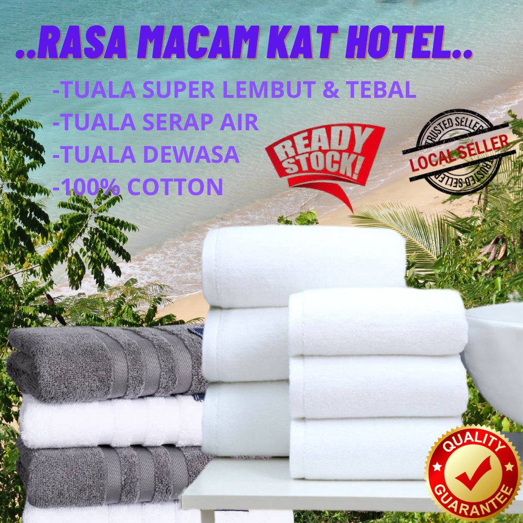 Towel Besar Tuala Dewasa Quality Baik Serap Air