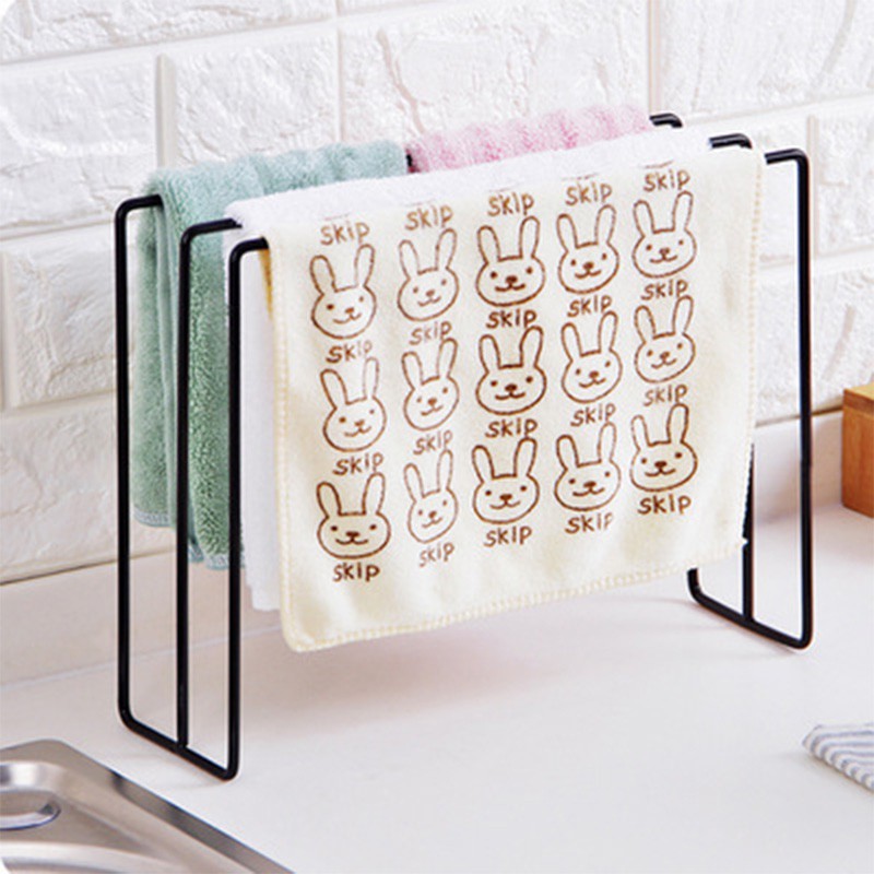 ✨KEEP SMART✨Iron Kitchen Wipe Hanger Bathroom Towel Storage Shelf Desktop Countertop Dishwasher Vertical Rack Towel Hol