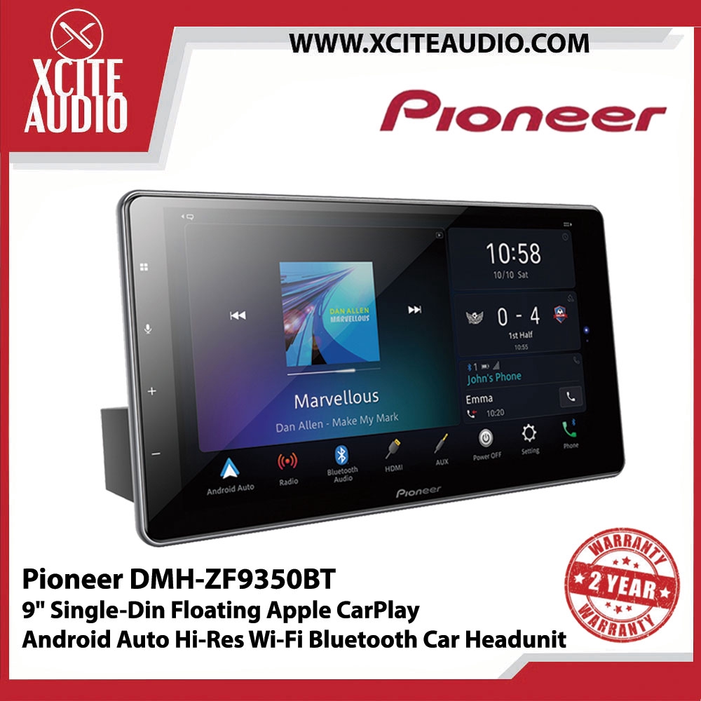 Pioneer DMH-ZF9350BT 9 Single-Din Floating Apple CarPlay Pioneer DMH-ZF9350BT 9 Single-Din Floating Apple CarPlay