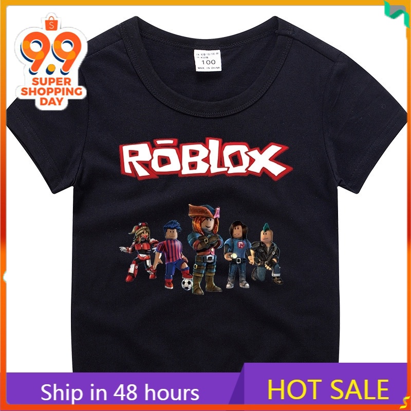 Roblox Kid Tops 2 12y Boys Shirt Roblox Tees Fashion Cotton Clothes Baby Boy T Shirt Shopee Malaysia - roblox baby boy