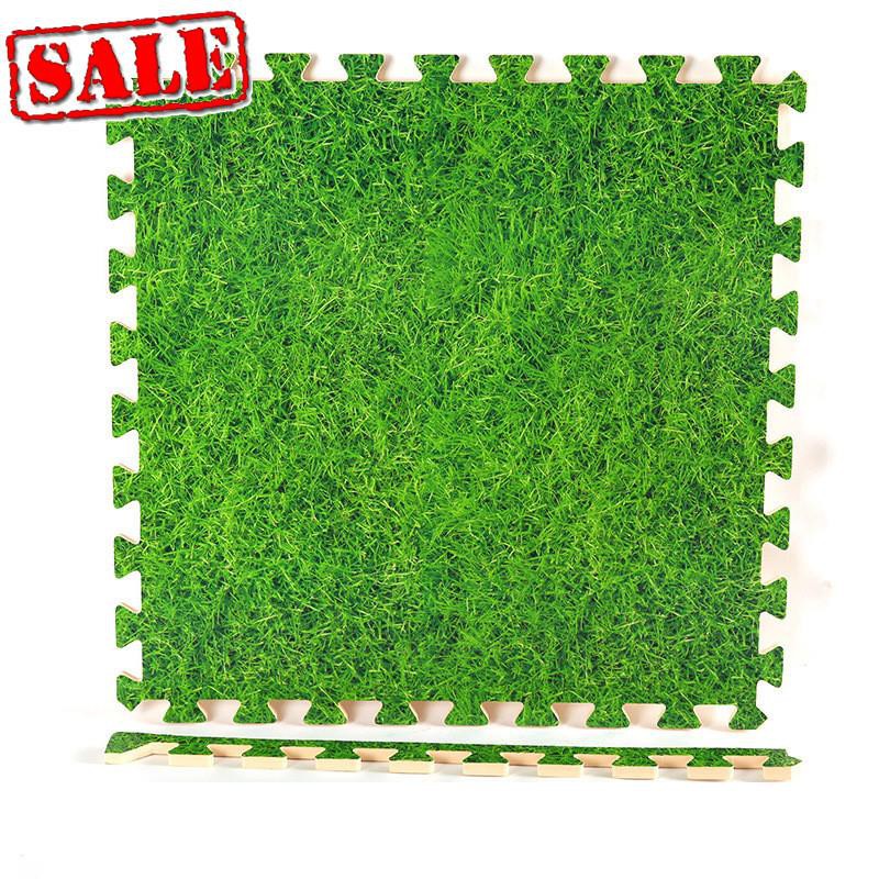 Baby Safety Eva Play Mat Fake Grass Kid Gym Floor Carpet 60x60cmx1