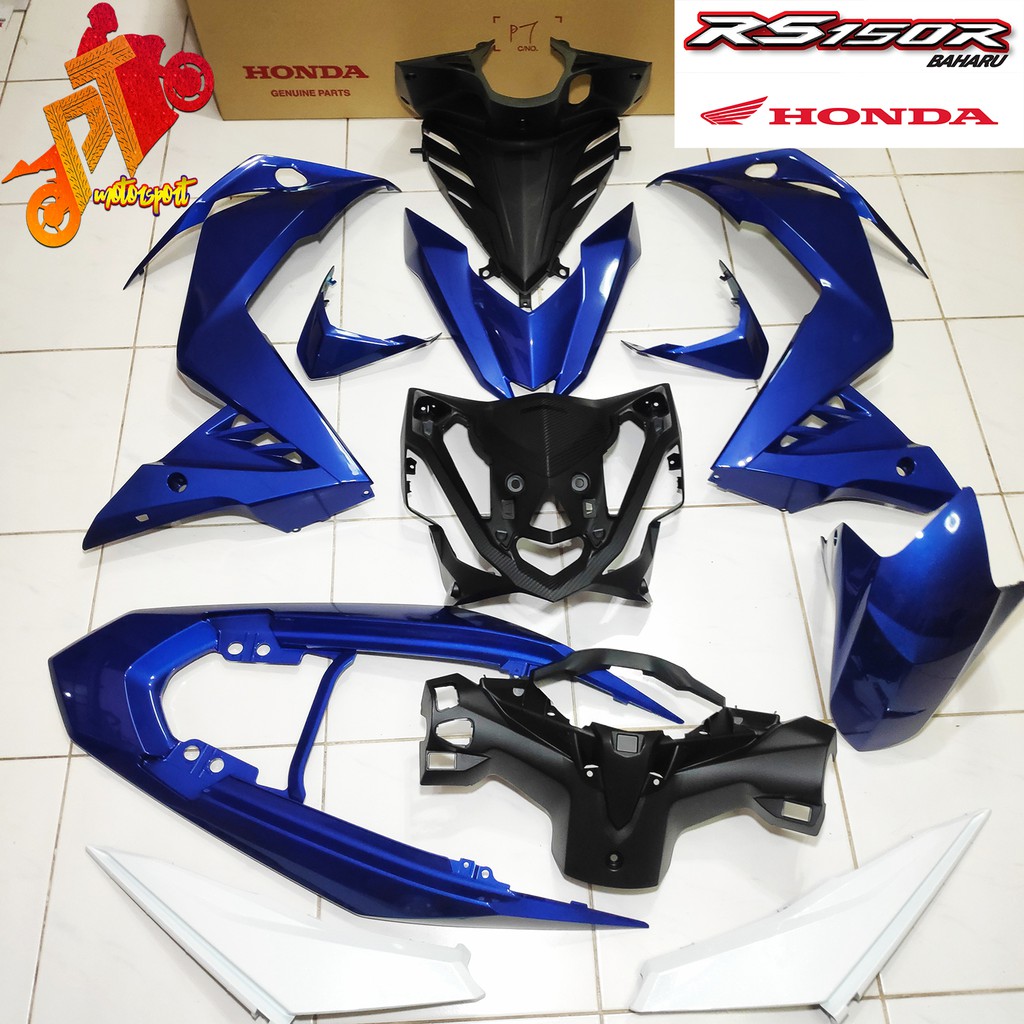 Honda RS150 Cover Set V1 Night Fall Blue Original Shopee Malaysia