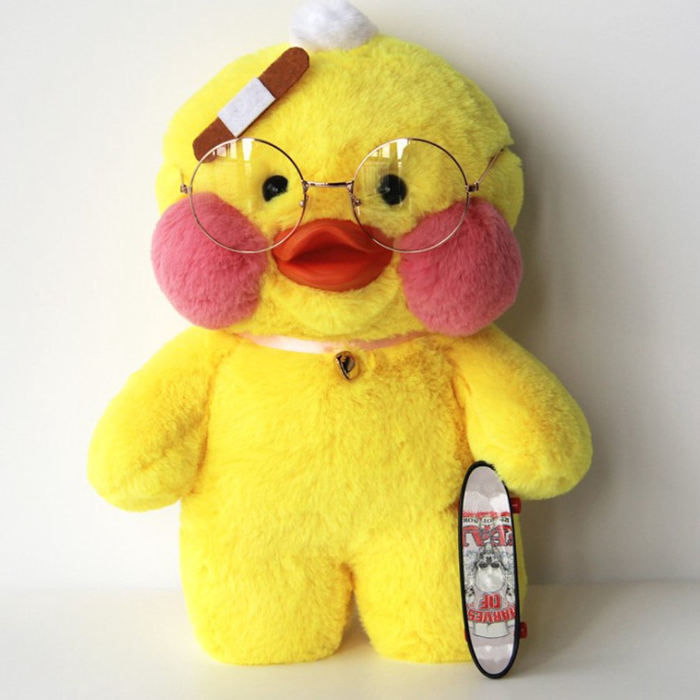 small yellow duck stuffed animal