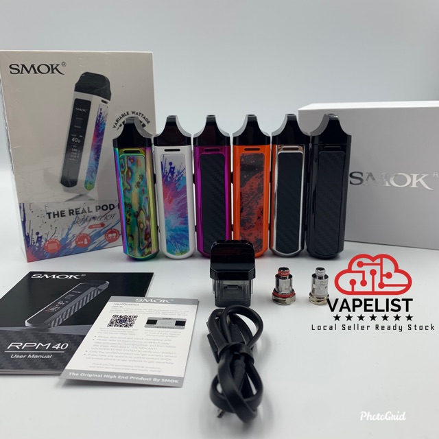 Original Smok Rpm40 Pod Mod Kit 1500mah Smok Rpm 40 Pod System Smok Pod Smok Rpm40 Pod System Shopee Malaysia