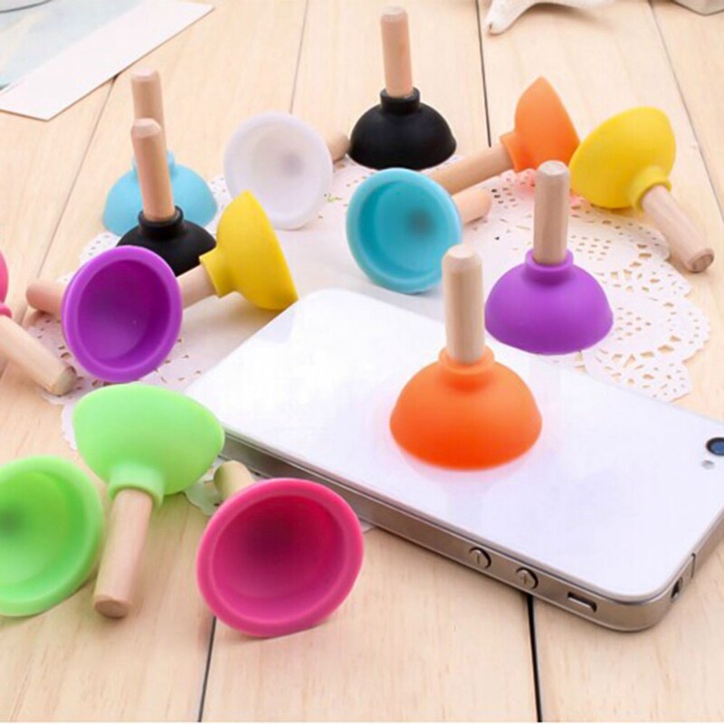 Funny Mini Pumping Toilet Phone Sucker Stand Toys For Children
