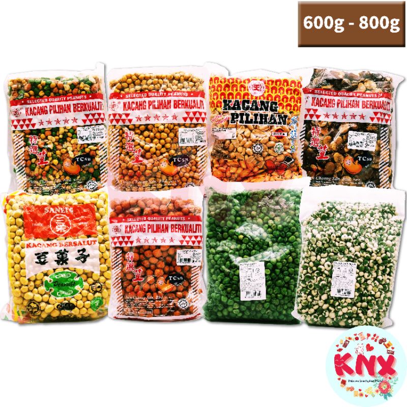 Aneka Kacang Peanut 600g / 800g Soya Bijan, Hijau Jepun, Sepat Kulit, Shantong, Tanah Kari