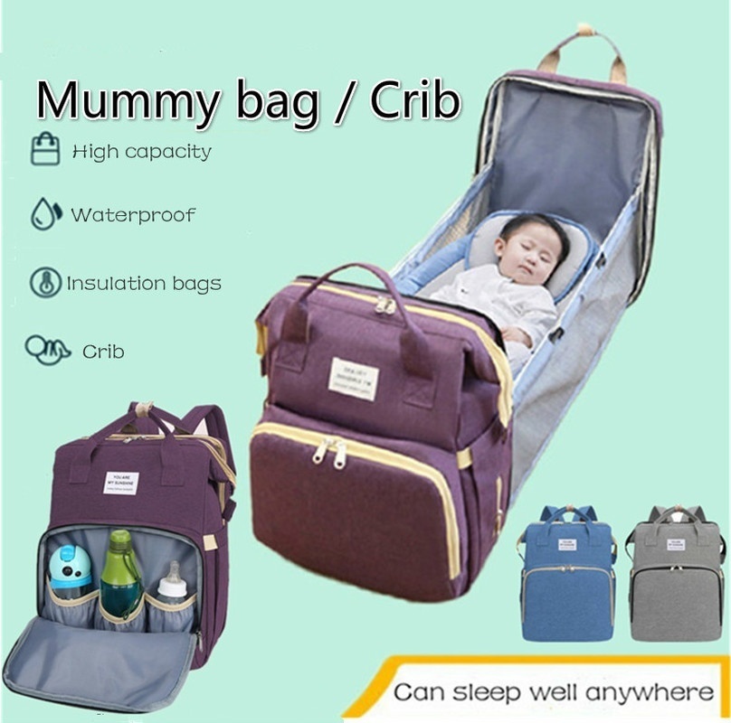 folding crib diaper bag