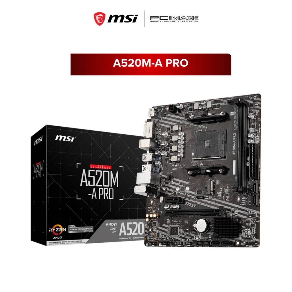 MSI A520M-A Pro AMD AM4 Motherboard | Shopee Malaysia