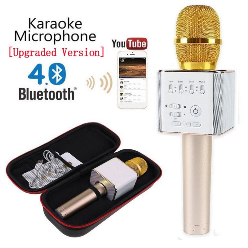 Q9 Wireless Bluetooth Microphone Karaoke Ktv Portable Music Usb