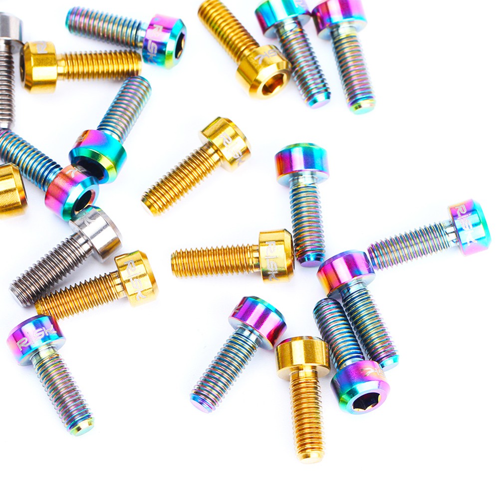 2 RISK Titanium MTB Bike Bottom Bracket Bolts Ti Bicycle Crank 