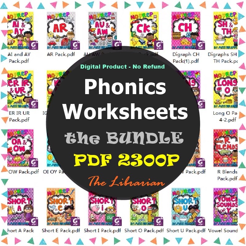 pdf phonics worksheets bundle 2300 28 set kindergarten preschooler fun early learning home montessori shopee malaysia