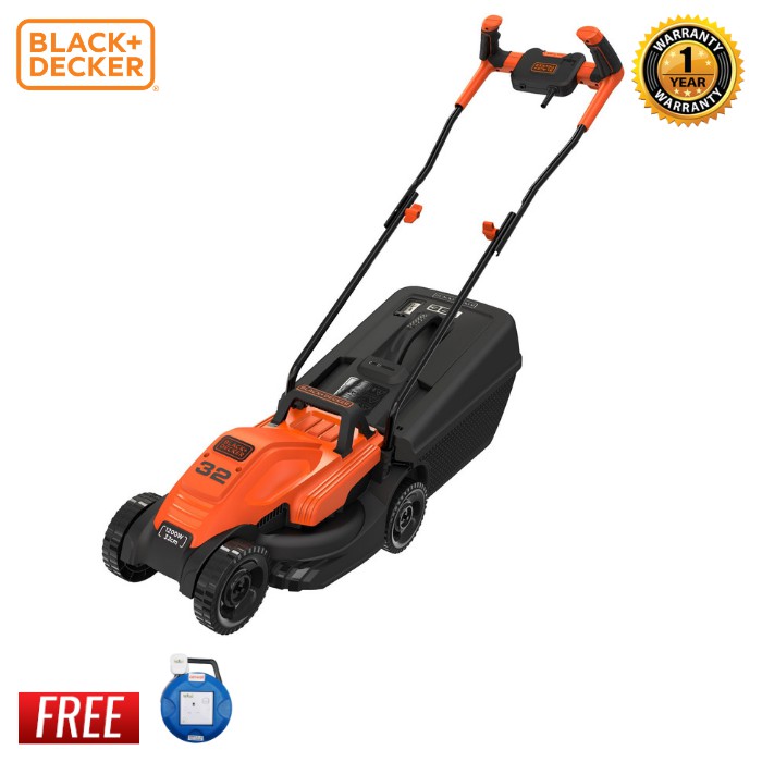 BLACK + DECKER Lawn Mower with Bike Handle [Free Extension Wire