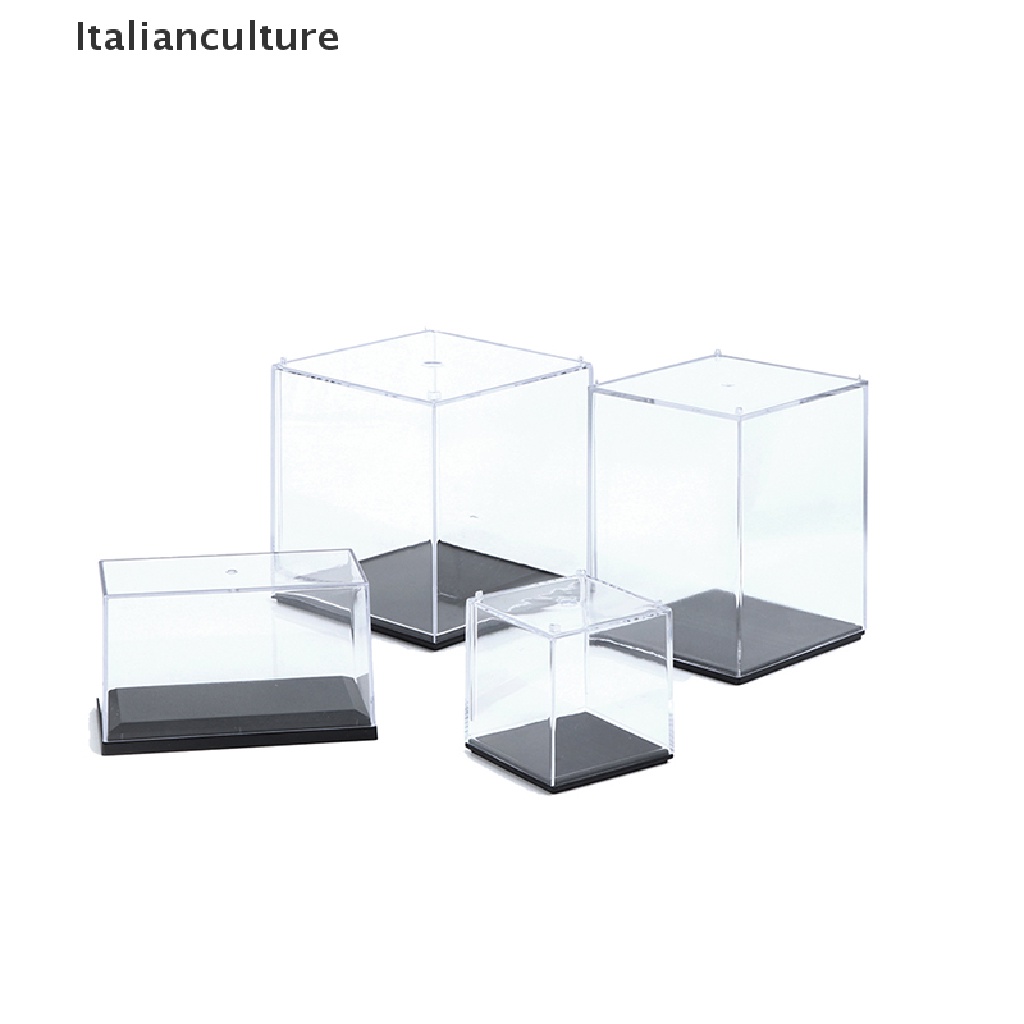 Italianculture Acrylic Plastic Display Case Box Clear Dustproof Protection For Figure Models
