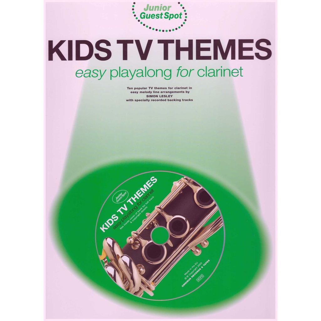 Kids Tv Themes Easy Playalong For Clarinet / Clarinet Book / TV Themes Book