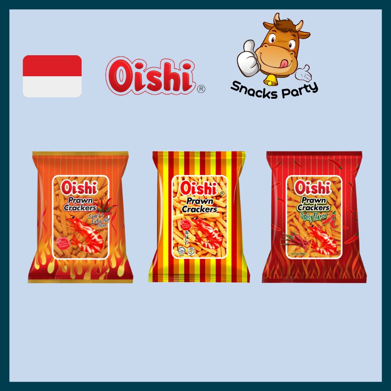 Buy Oishi Prawn Crackers Original Spicy Ready Stock Philippine菲律宾进口上好佳鲜虾条原味辣味饼干零食90g 65g Seetracker Malaysia