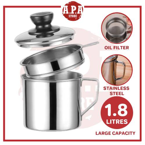 APA Oil Pot Filter Stainless Steel Grease Keeper Filter Oil Strainer