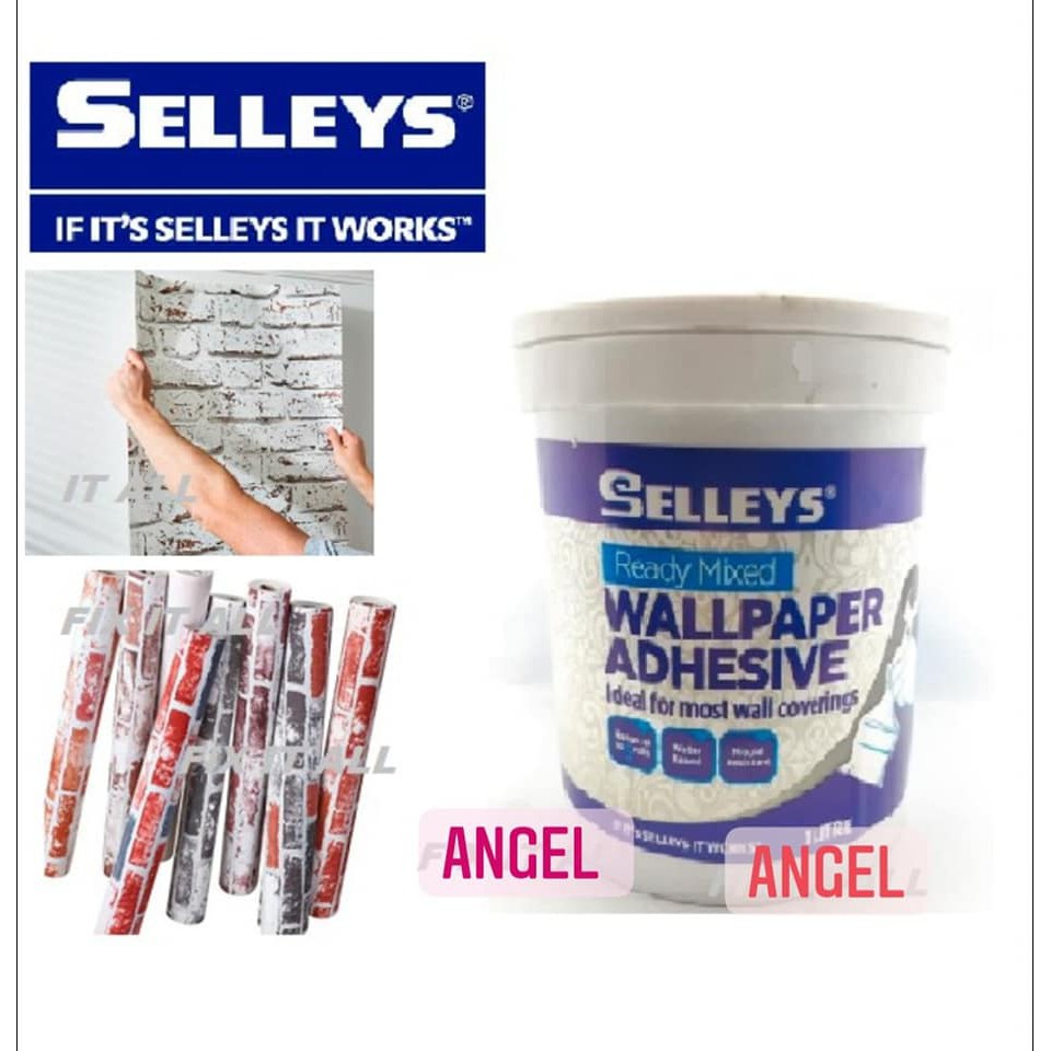 Selleys Wall Paper Adhesive 1 Liter Gam Wallpaper Wall Shopee Malaysia