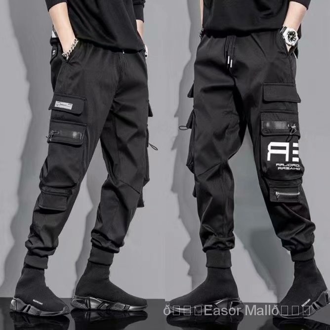 Easor New Style Overalls Men'S Fashion Brand Loose Multi Bag Hip Hop ...