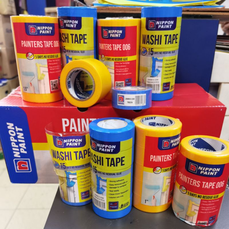 NIPPON WASHI TAPE/ PAINTING PAINTER TAPE PREVENT PAINT BLEED Shopee