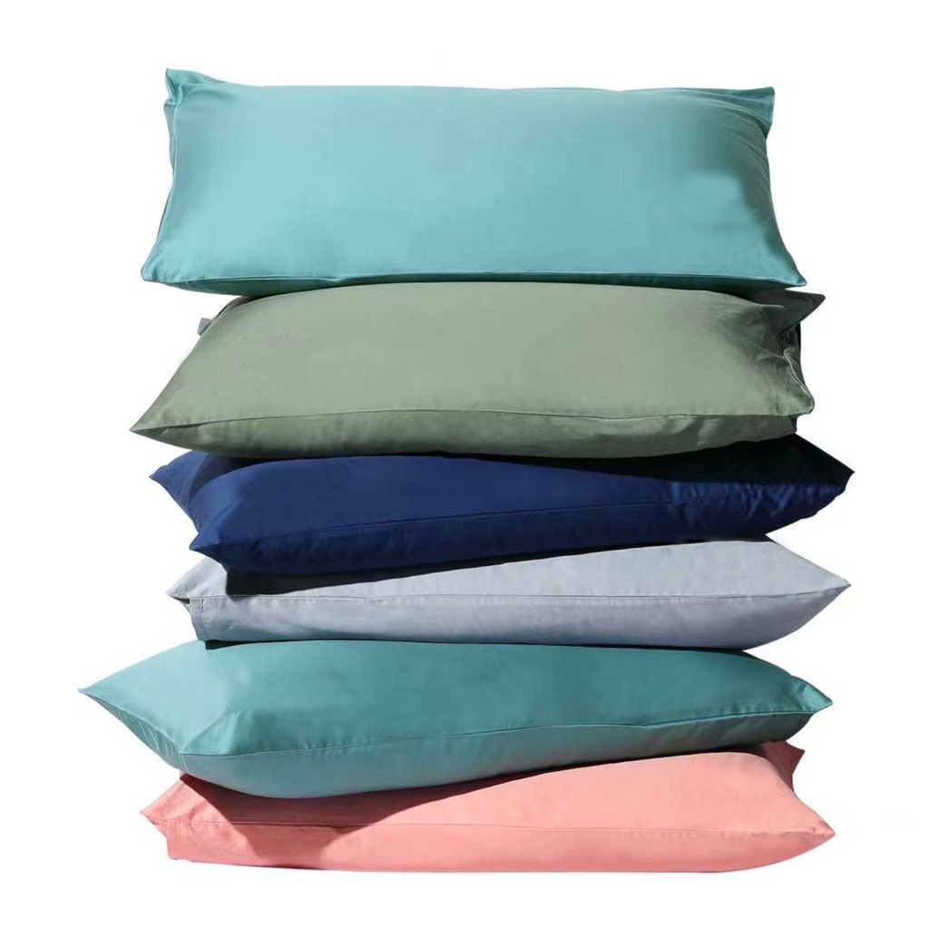 Plain Colour SquareBedsheet Pillow Case Cotton Sarung  